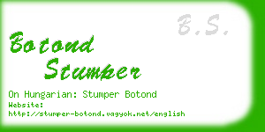 botond stumper business card